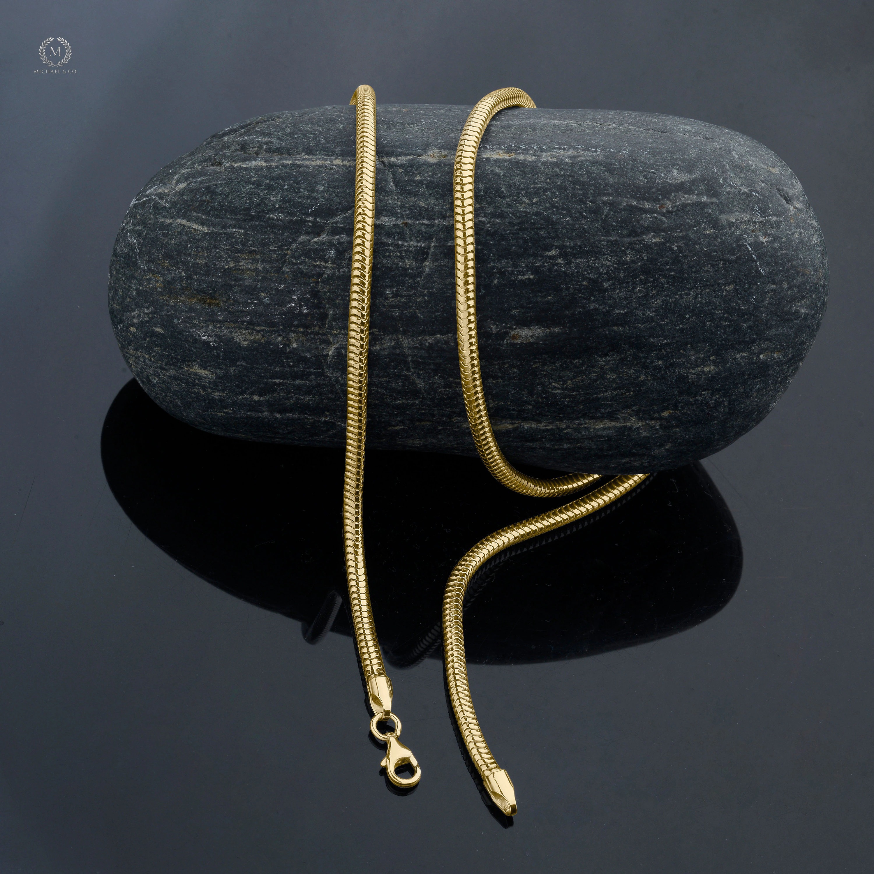 Michael925 14K Altın Kaplama Yılan Zinciri Kadın 2