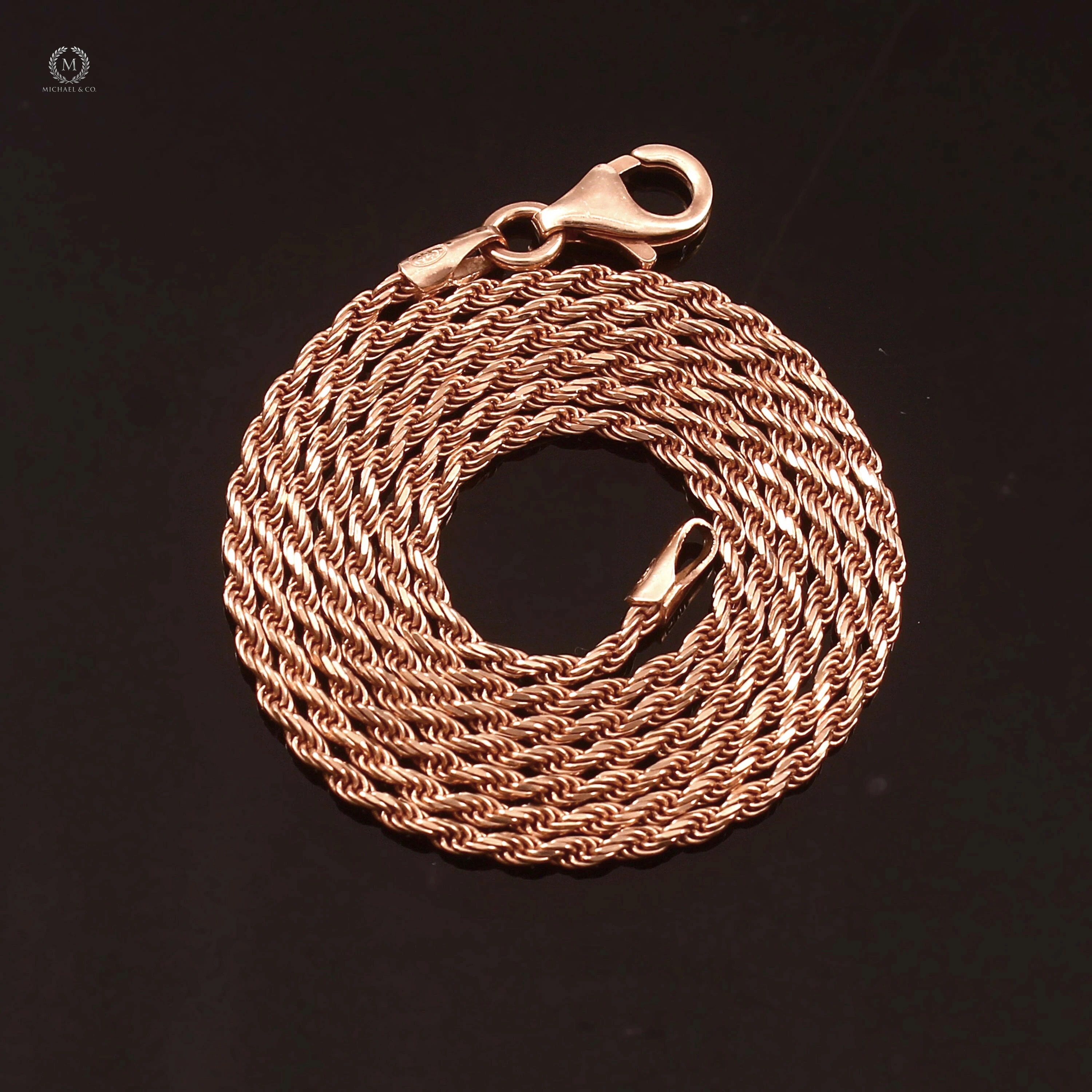 Michael925 Rose Gold Kaplama Halat Zincir Erkek
