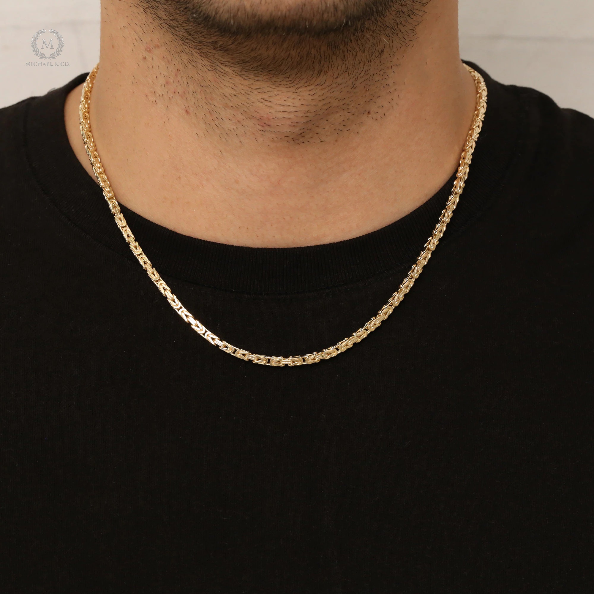 Michael925 Altın Kaplama Bizans Kolye Erkek 4