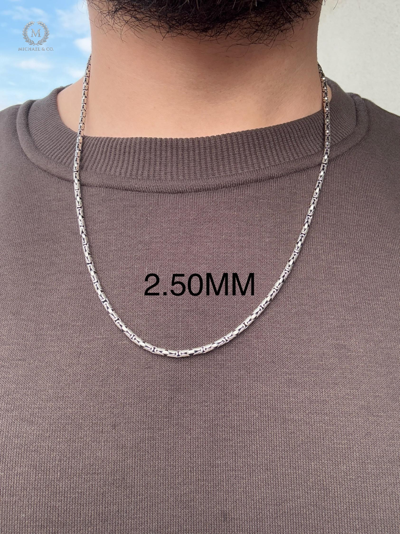Michael925 925 Ayar Gümüş King Zincir Oksitli Erkek 5